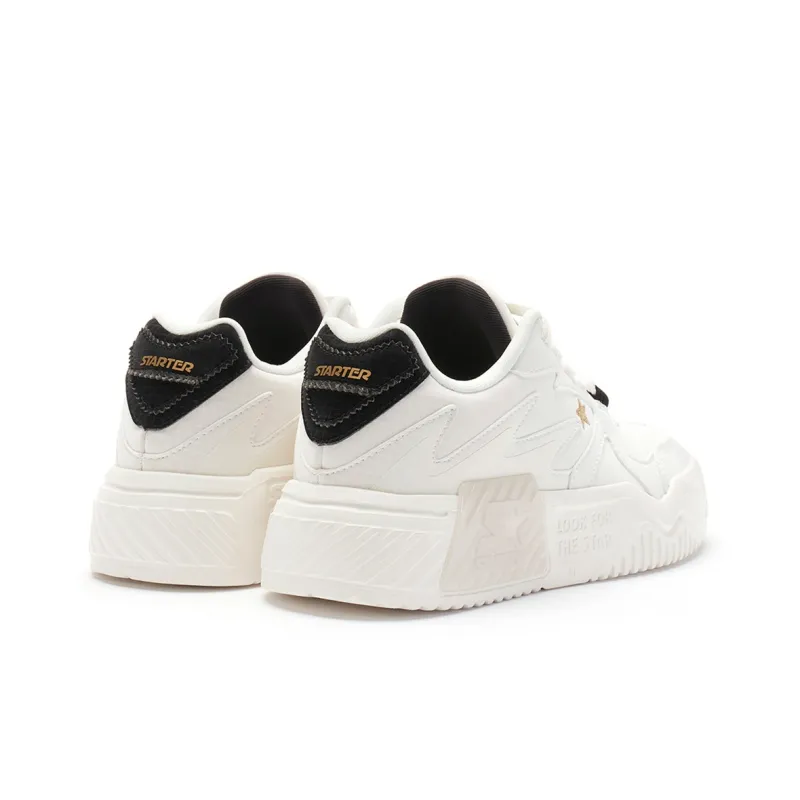 STARTER Slip Resistant Cushioning Quick Dry Impact Resistant Low Top Skateboard Shoes Men's White-3