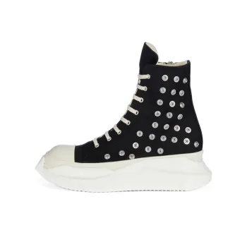 Rick Owens DRKSHDW Abstract Sneaks Studded Eyelets Black Milk