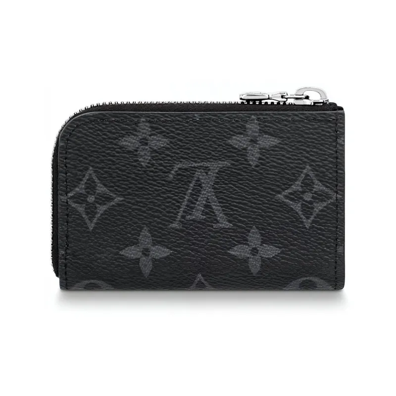 LOUIS VUITTON Coin Purse Monogram Eclipse Black Gray-2