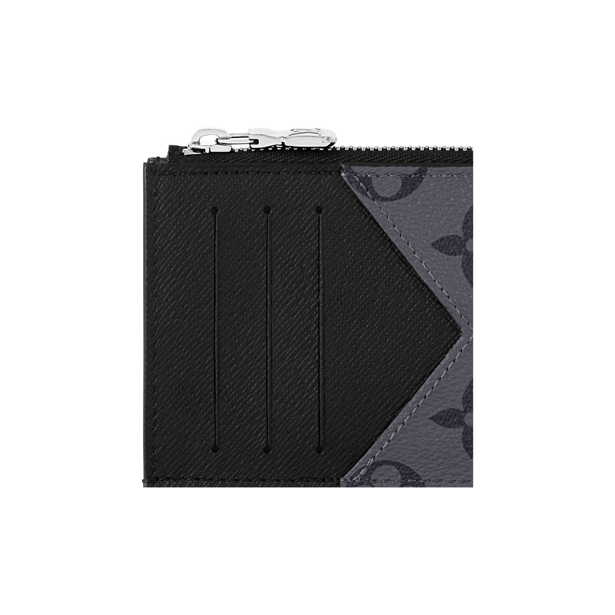 LOUIS VUITTON Coin Card Holder Monogram Eclipse Reverse Gray