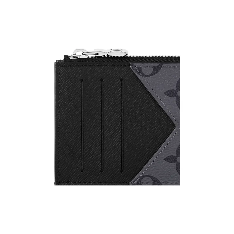 LOUIS VUITTON Coin Card Holder Monogram Eclipse Reverse Gray-4
