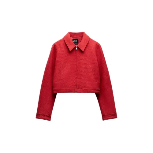 ZARA Jackets Women's Red