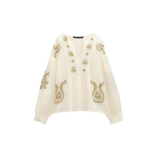 ZARA Shirts Women's Beige