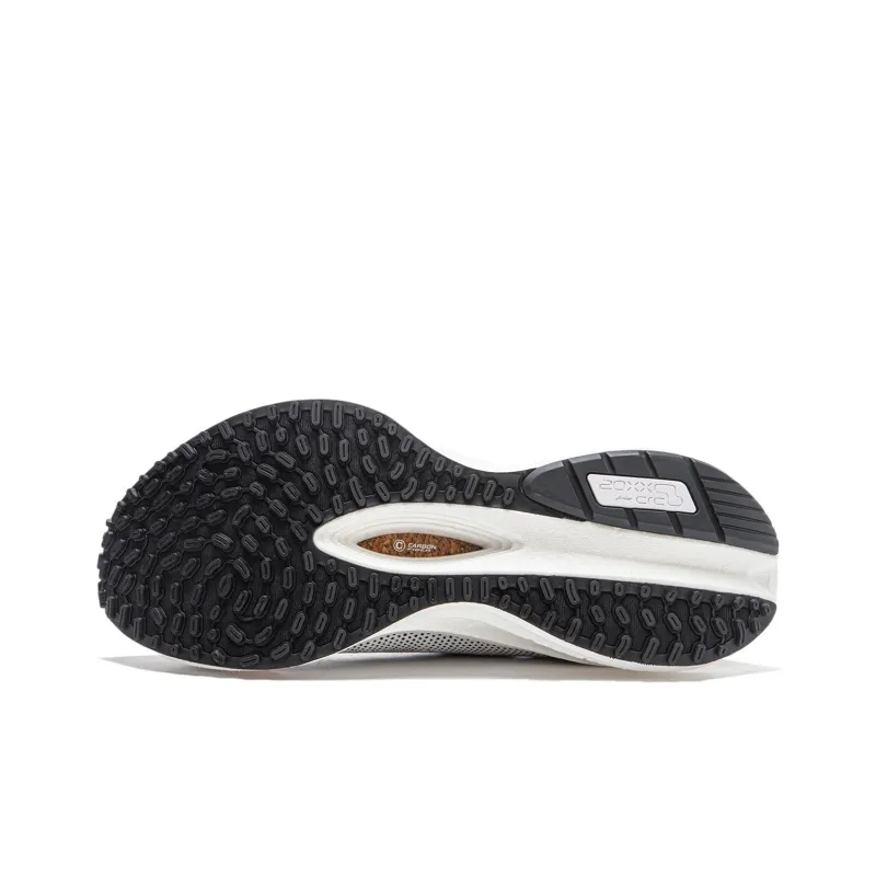 LiNing Cushioning Wear Resistant Low Top Running Shoes Unisex White Black-5