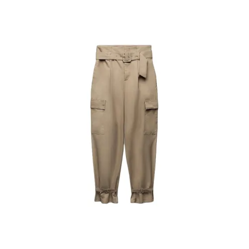 ZARA Cargo Pants Women's Medium Camel