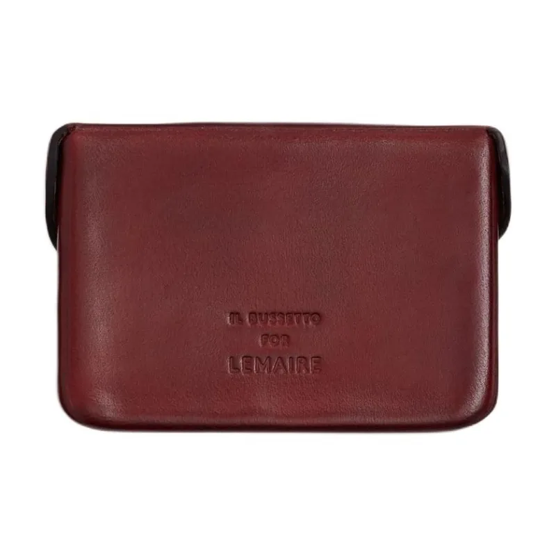 Lemaire Cow Leather Card Holder Women's Brick Red-2
