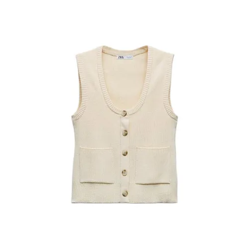 ZARA Tank Tops Women's White