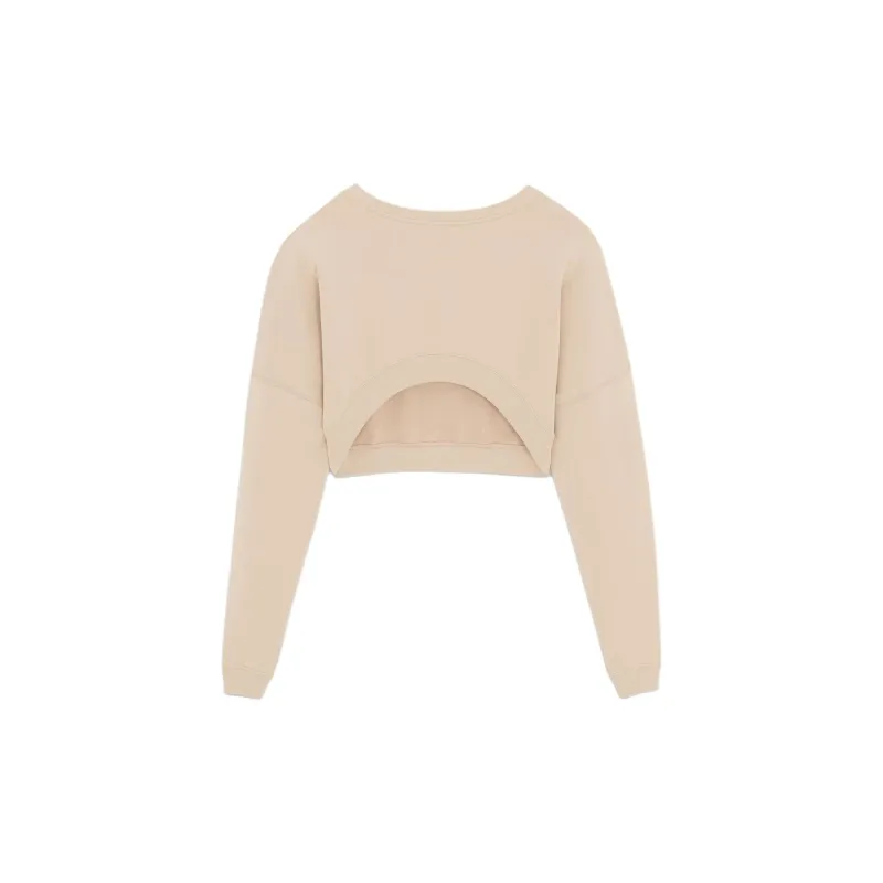 SAINT LAURENT Crewneck Cropped Sweatshirt-1