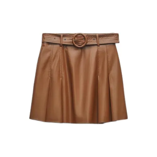 ZARA Casual Short Skirts Women's Whiskey