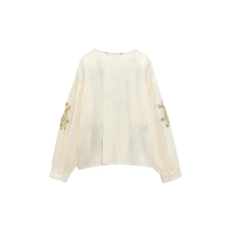ZARA Shirts Women's Beige-1