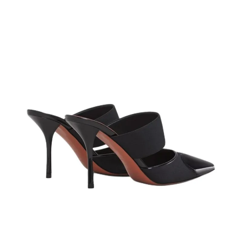 Alaia Heart Patch Heeled Mules Women's-4