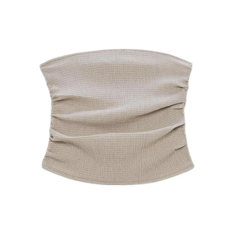 ZARA Strapless Top Women's Beige-1