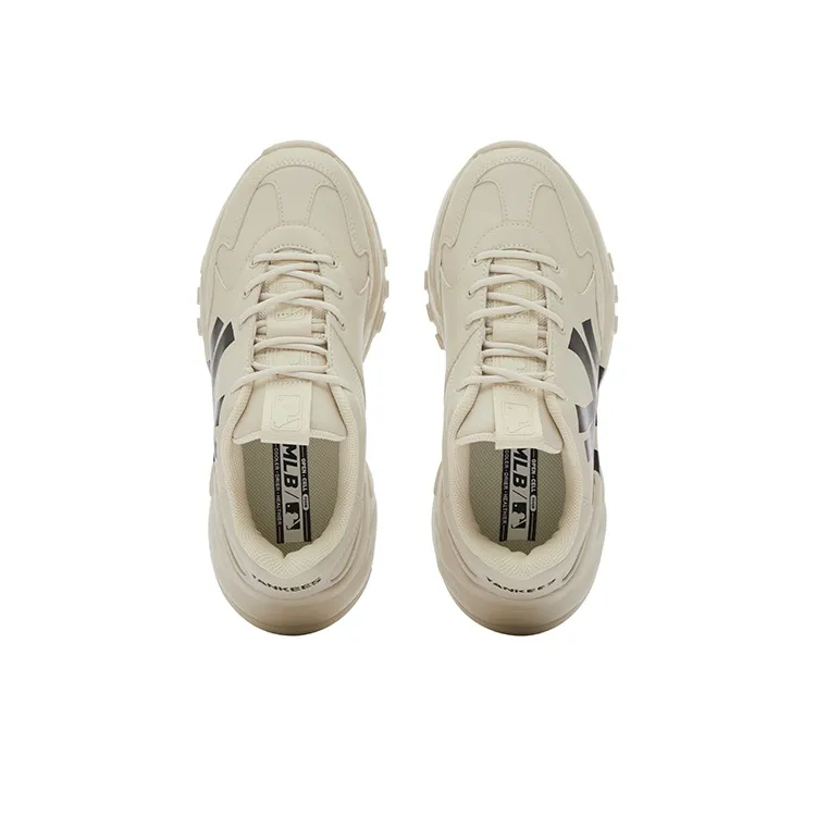 MLB Big Ball Chunky Low Top Chunky Sneakers Unisex Beige Yellow-3
