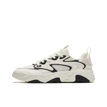 Anta Life Collection Back Wave Cushioned Wear-Resistant Slip-Resistant Low-Top Casual Shoes Women's White Black