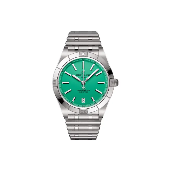 BREITLING Mechanical Chronograph Collection Automatic Mechanical Movement Women's Watch 36mm Green Dial-0