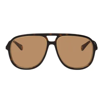 GUCCI Aviator Sunglasses Unisex Tortoiseshell