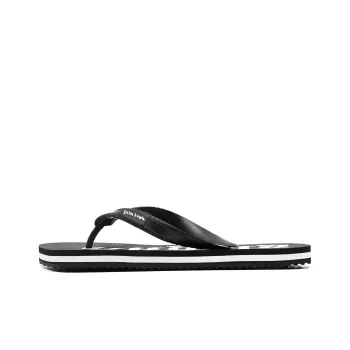 PALM ANGELS Flip Flop Logo Black White