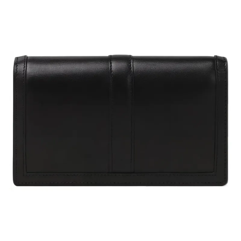 FANSIZHE Calfskin With Sheepskin Trim Envelope Bag Shoulder Bags Women's Black-2