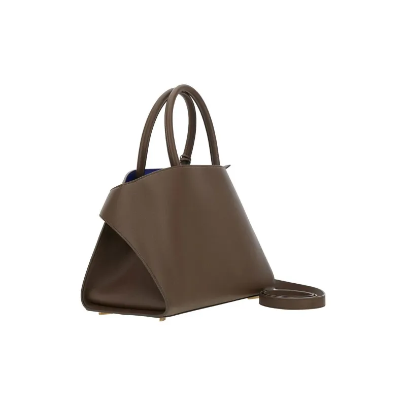 FERRAGAMO Calfskin Shoulder Bag Crossbody Bag Handbag Small Size Women's Taupe-2