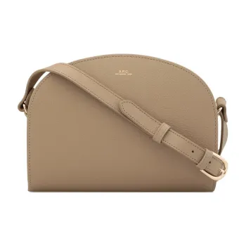 A.P.C Calfskin Shoulder Bag, Crossbody Bag Women's Khaki