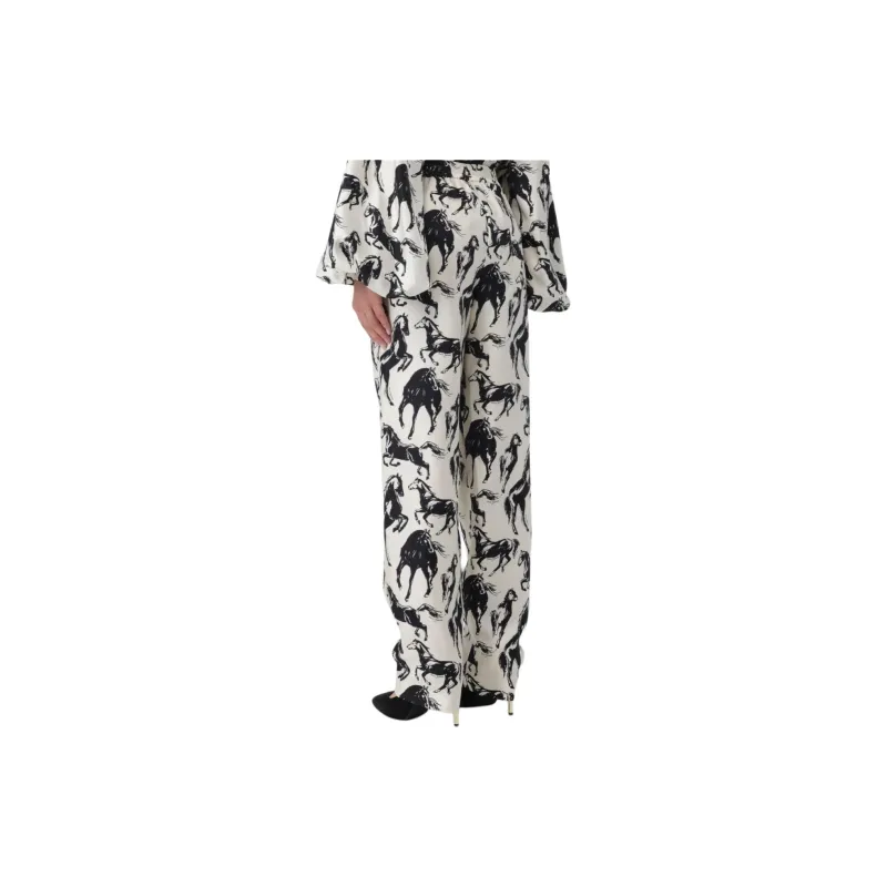 BALMAIN Horse Printed Twill Trousers-1