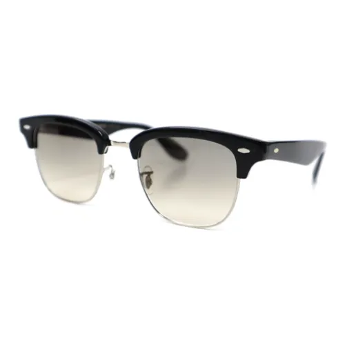 Oliver Peoples Acetate Browline Sunglasses Men's Black