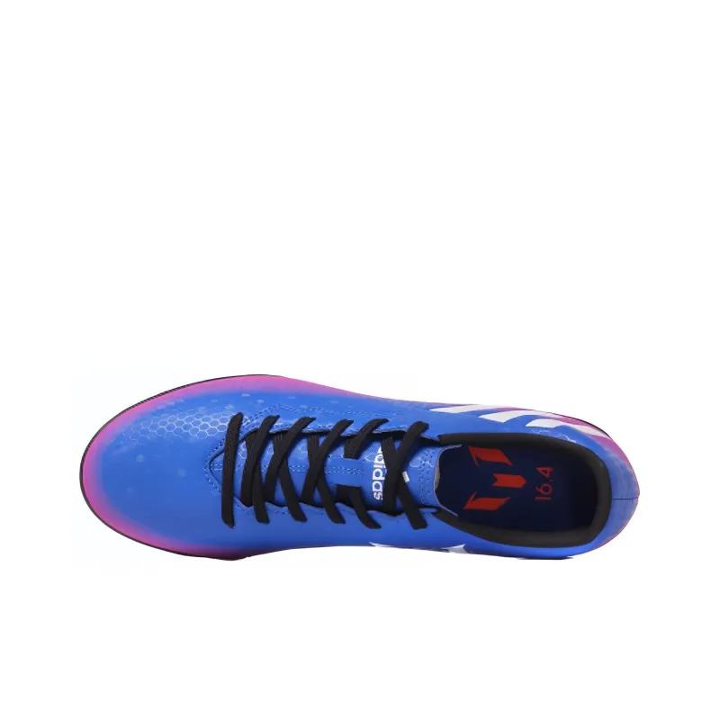 Adidas TF Rubber Broken Studs Wear-Resistant Slip-Resistant Soccer Shoes Men's Blue Pink-3