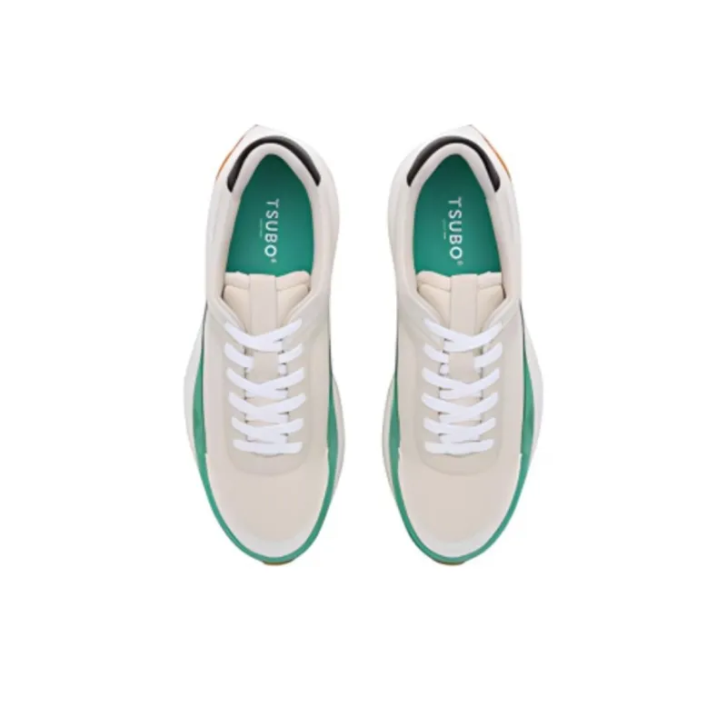 TSUBO CR Court Cushioning Wear-Resistant Low-Top Casual Shoes Unisex Green-2