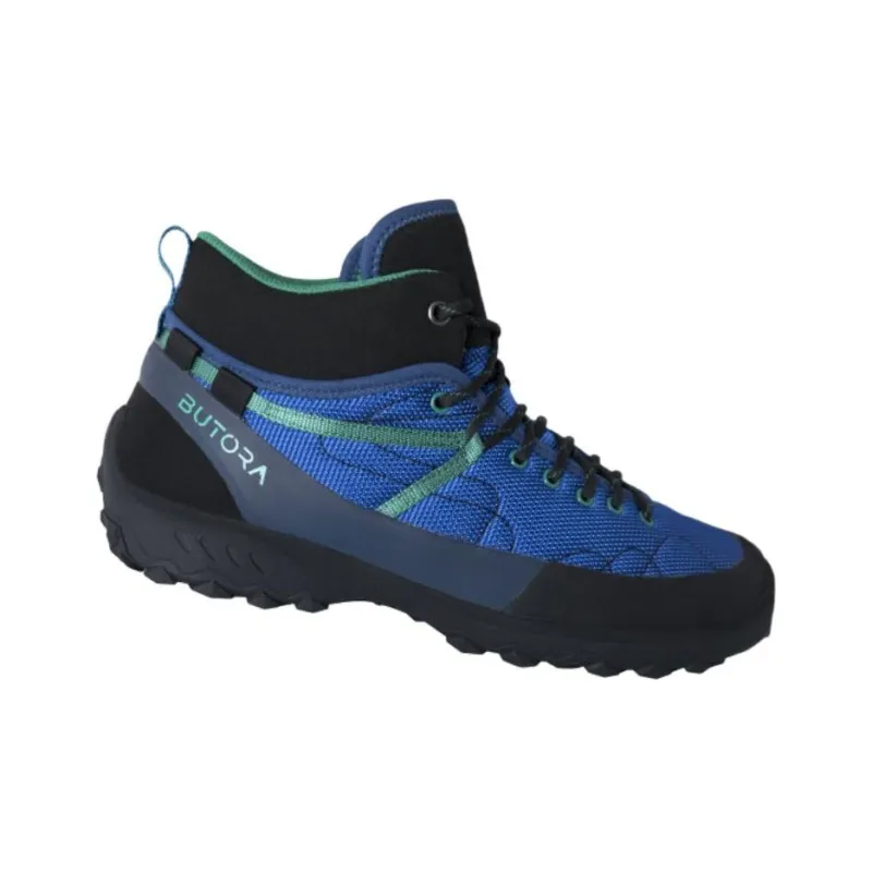 BUTORA Cushioned Slip-Resistant High-Top Trekking Shoes Unisex Blue Black-1