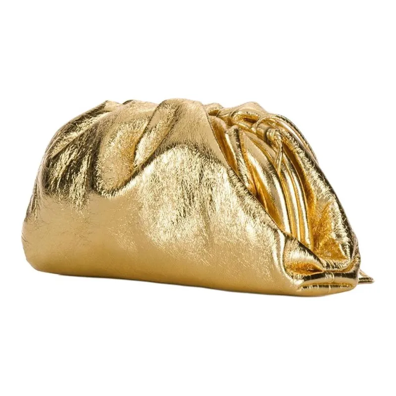 Bottega Veneta POUCH Cloud Bag Leather Shoulder Bag, Crossbody Bag, Clutch Mini Women's Gold-1