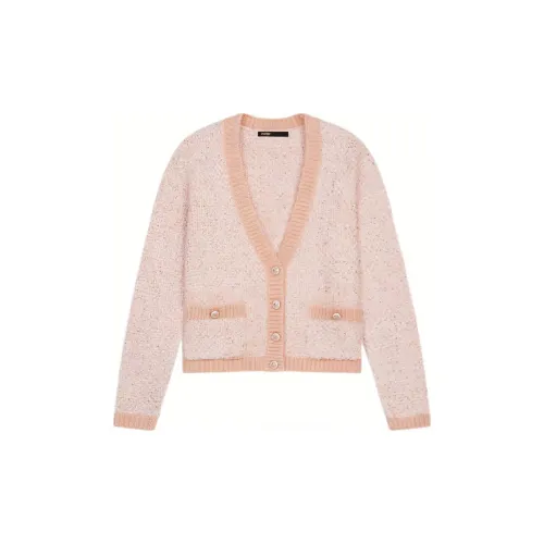 Maje Sweaters Women's Light Peach Red