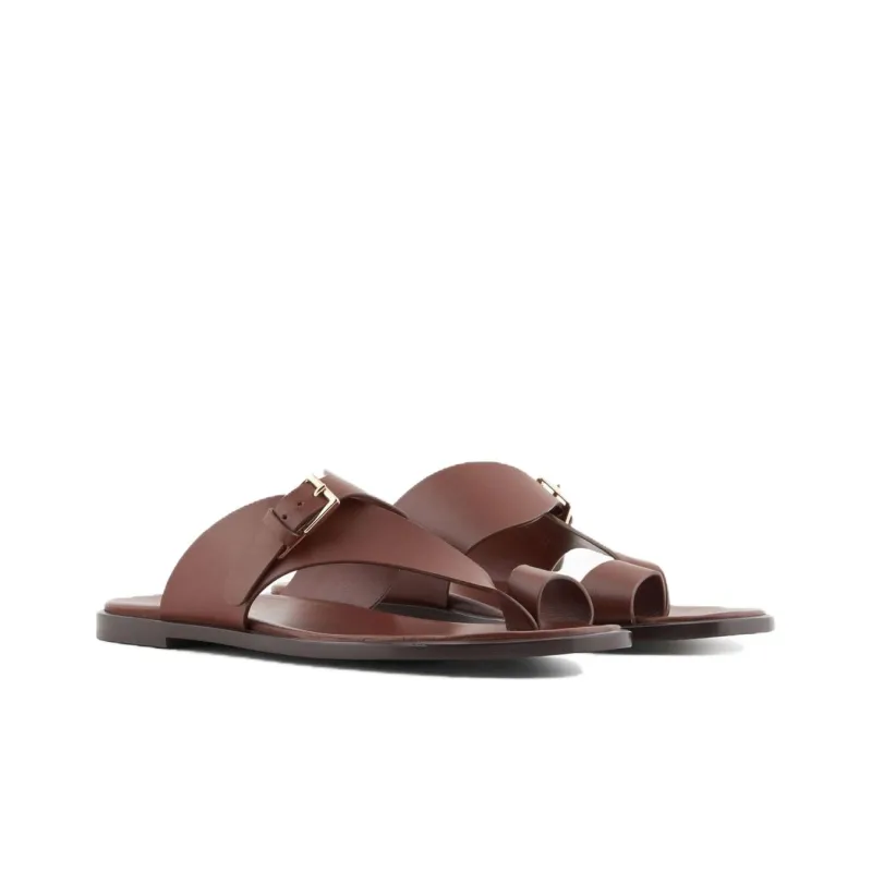 EMPORIO ARMANI Leather Thong Sandals-2