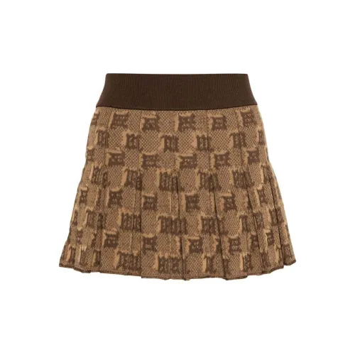 Misbhv Monogram-jacquard Pleated Mini Skirt