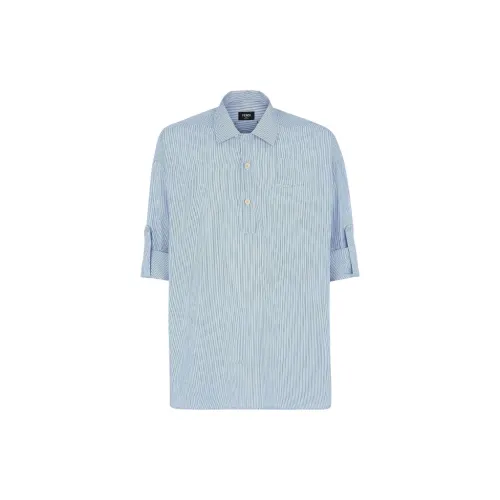 FENDI Shirts Men Light Blue