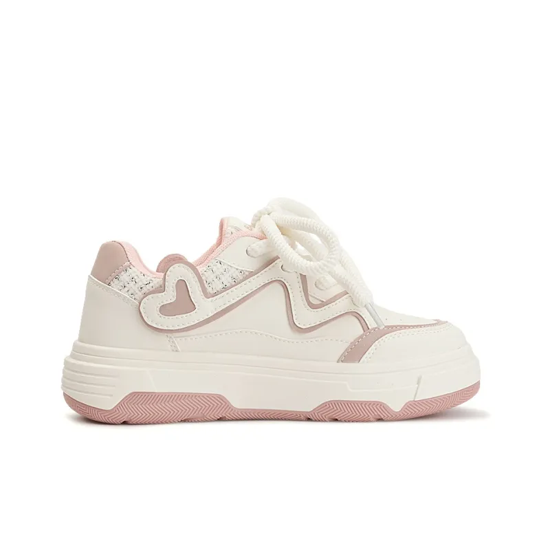 MKTKM Slip-Resistant Cushioning Wear-Resistant Lightweight Height-Increasing Low-Top Skateboard Shoes Women's-1