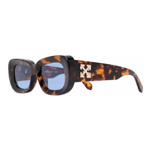 OFF-WHITE Carrara Tortoiseshell Round-Frame Sunglasses Tortoiseshell OERI019S22PLA0016045