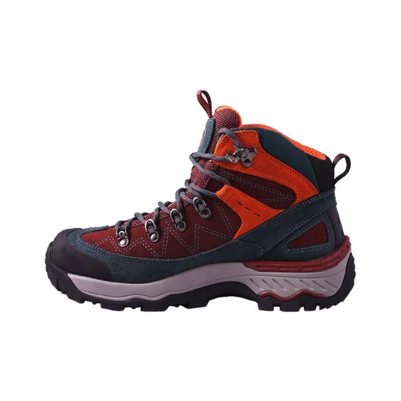 BUTORA Cushioning Wear-Resistant High-Top Trekking Shoes Unisex Orange Blue-0