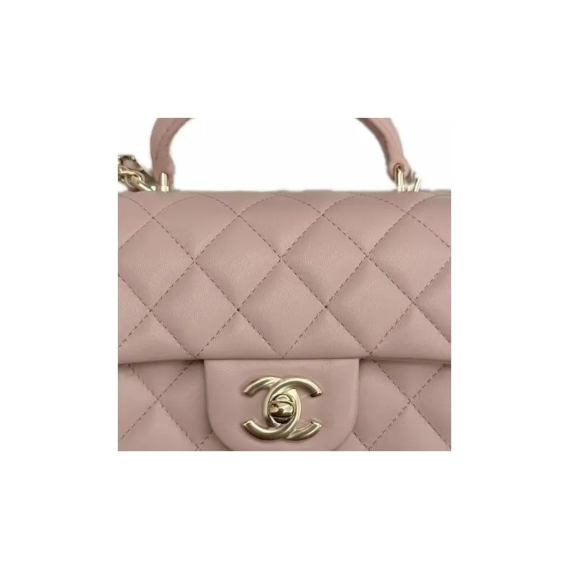 CHANEL Classic Flap CF Sheepskin Flap Bag Handbag, Shoulder Bag, Crossbody Bag Women's Light Pink-2