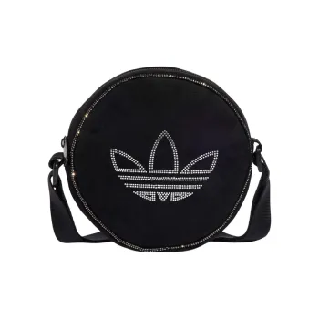 Adidas Originals Recycled Eco Friendly Polyester Small Round Bag Shoulder Bag Crossbody Bag Regular Women's Black