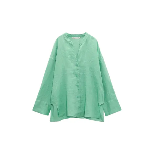 ZARA Shirts Women's Verdant Green