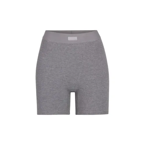 SKIMS SOFT t-shirt BOXER Underpants Women's Heather Grey/Stone Heather