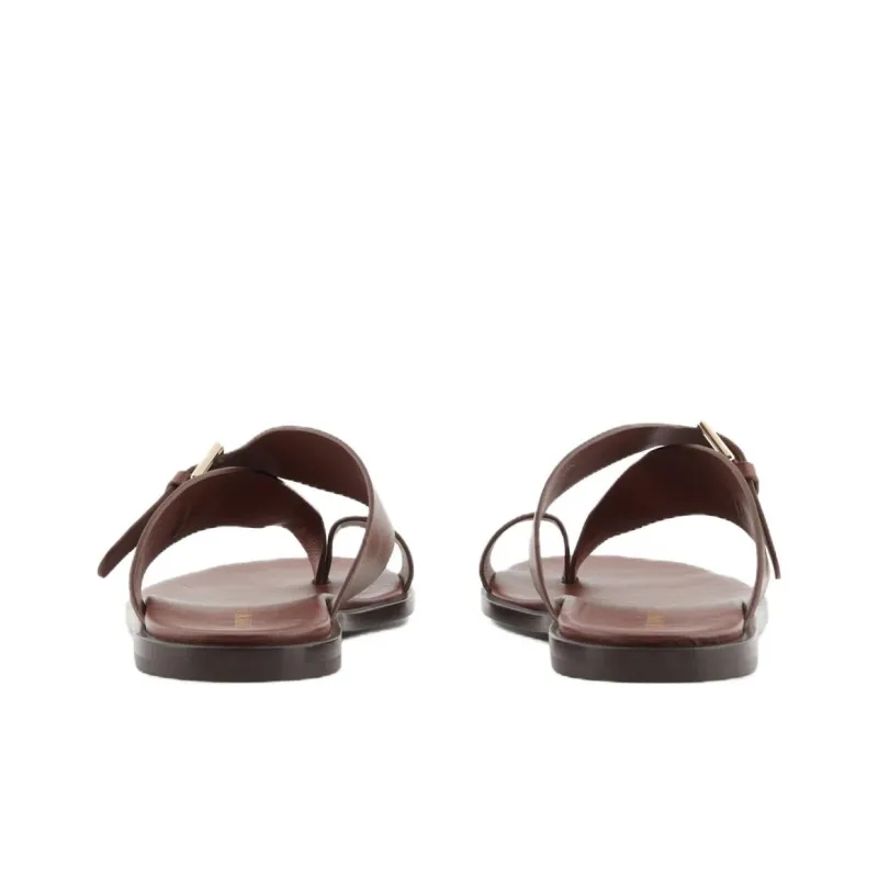 EMPORIO ARMANI Leather Thong Sandals-3