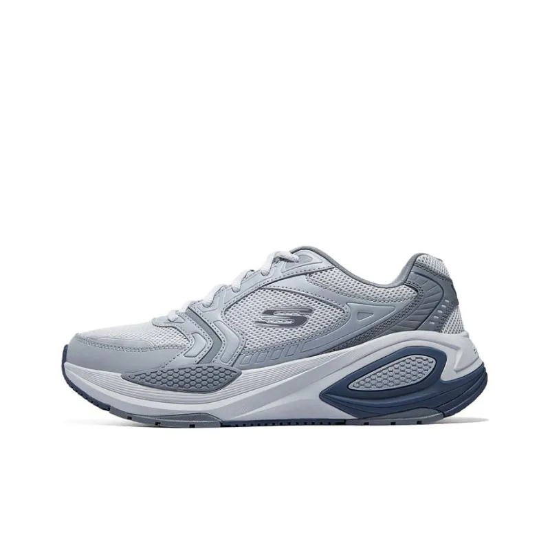 Skechers Cushioning Wear Resistant Breathable Supportive Lightweight Rebound Low Top Casual Shoes Men's Gray-0