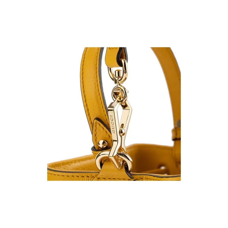 GUCCI Ophidia Cow Leather Bucket Bag, Shoulder Bag, Crossbody Bag Small Size Women's Ebony/Yellow/Multicolor-3