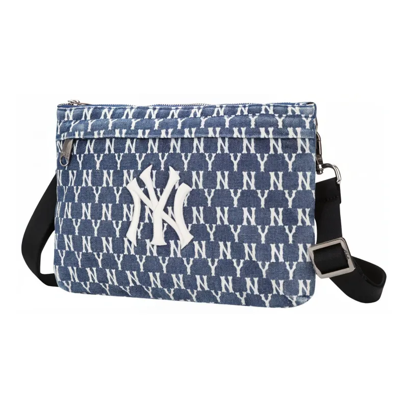 MLB Denim With Polyester Shoulder Bag, Crossbody Bag Regular Unisex Denim Blue-1