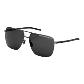 PORSCHE DESIGN Plate And Metal Aviator Sunglasses Men's Dark Gray
