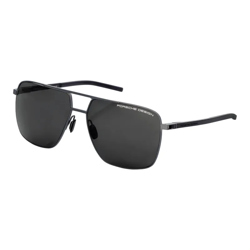 PORSCHE DESIGN Plate And Metal Aviator Sunglasses Men's Dark Gray-0