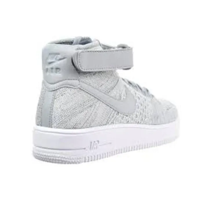 Nike Af1 Ultra Flyknit Mid Wolf Grey White-2