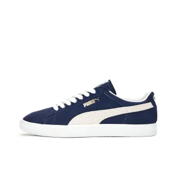 PUMA Suede 90681 Wear-resistant And Lightweight Low-Top Skateboard Shoes Unisex Blue White