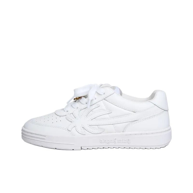 PALM ANGELS Palm Beach University Leather Sneakers-0